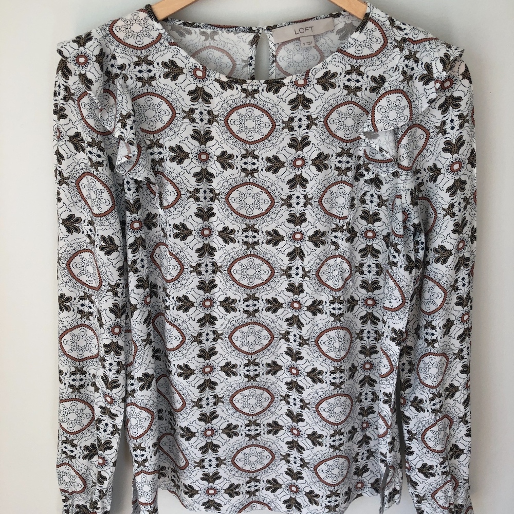 Loft Medallion Print Blouse